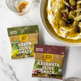 Organic Green Pitted Olive Snack by Nature’s Greatest Foods – 1.1 Oz – Ready to Eat, Freshly Seasoned, Low Calorie & Nutritious, Gluten Free, Kosher, Product of Greece (Pack of 24)