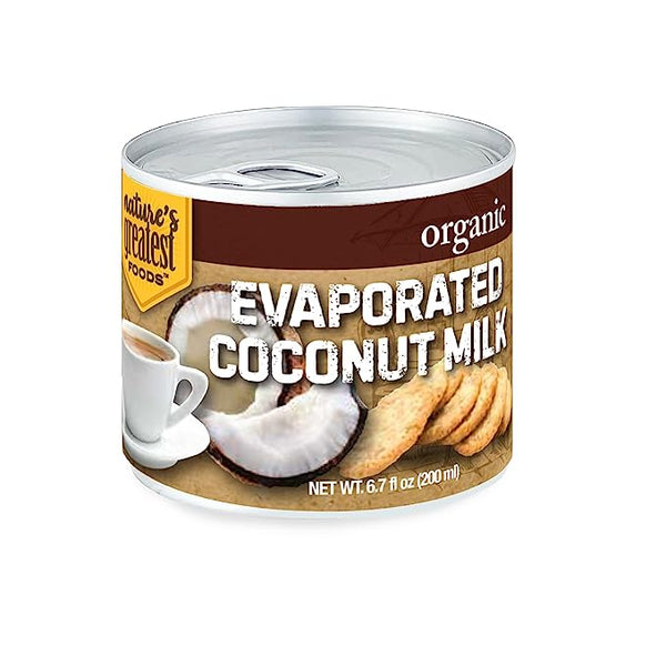 Organic Pack of 12 Evaporated Coconut Milk by Nature's Greatest Foods (6.7oz)