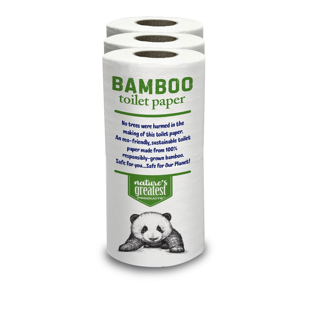 100 Bamboo & Sugarcane Toilet Paper, 2 Ply, 300 Sheets, 6 Rolls